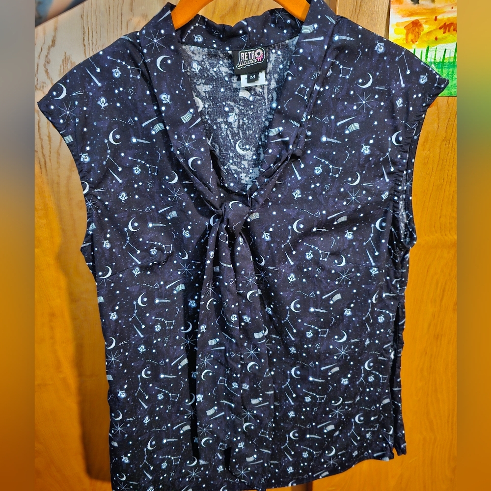 Blue Celestial Print Shirt - Worn Once